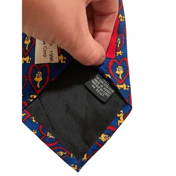 Dr Seuss Proo from Ka-Troo Cartoon Vintage Novelty Necktie 100% Silk Blue Red - Picture 6 of 8